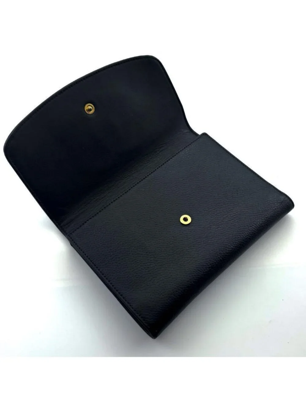 Chanel Wallet Jumbo CC Logo Caviar Trifold Round Charm Black